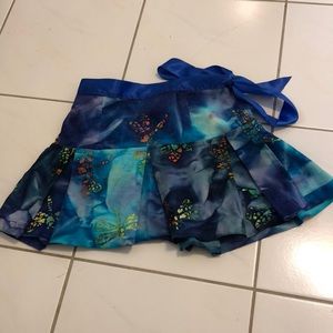 Hippie Tie-Dye Blue Gypsy Skirt Festival